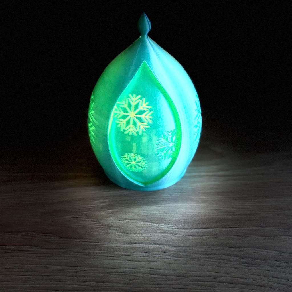 3D printed decorative lamp